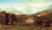 Albert Bierstadt The Rocky Mountains, Lander Peak painting